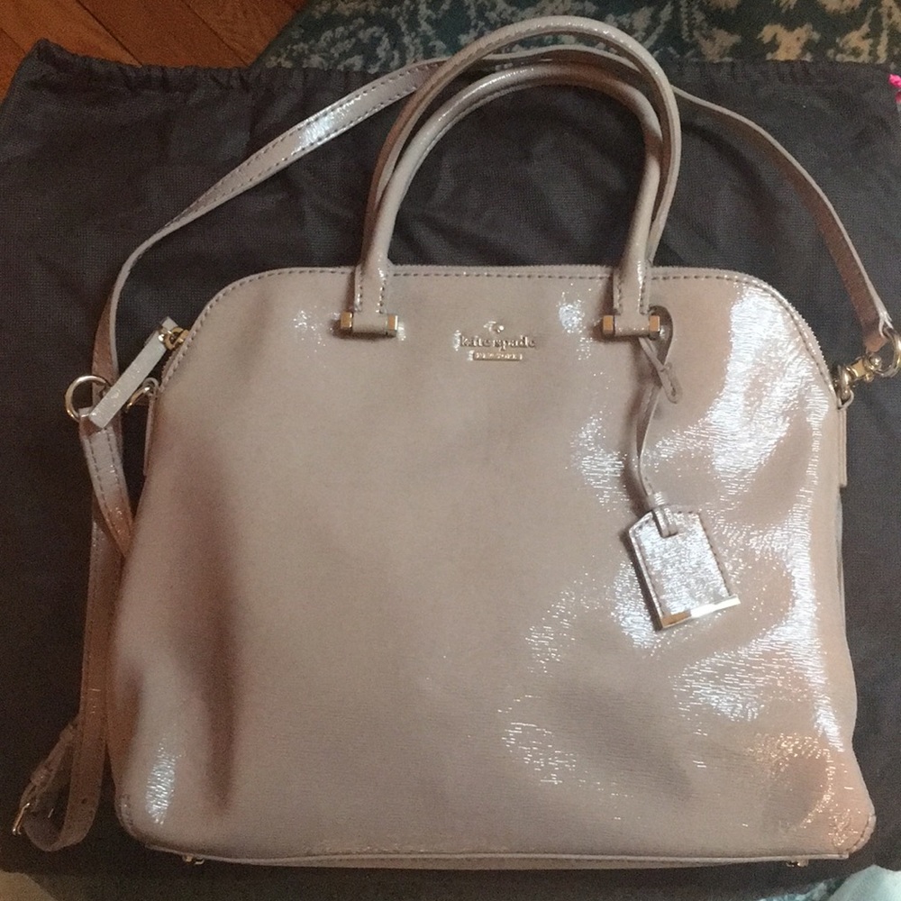 Kate spade patent leather satchel, dusty rose
